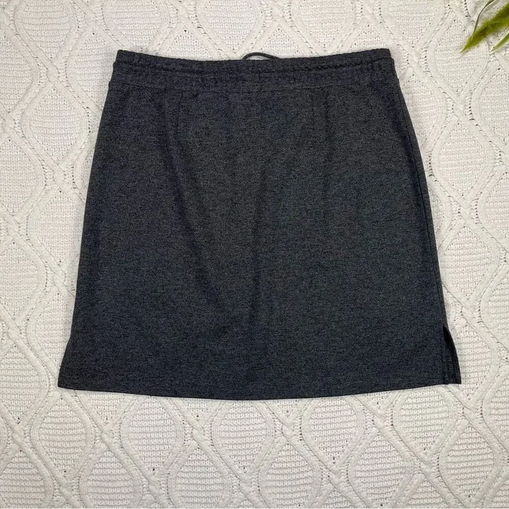 NWT J.Jill  A-line Drawstring Skirt Gray Petit Large - Picture 2 of 8